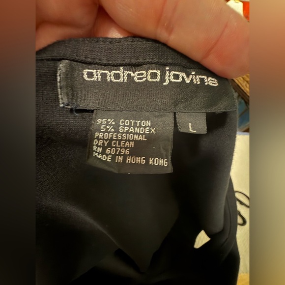 Andrea Jovine Black Sleeveless Shift Dress Tunic with Pockets Large - Picture 6 of 6